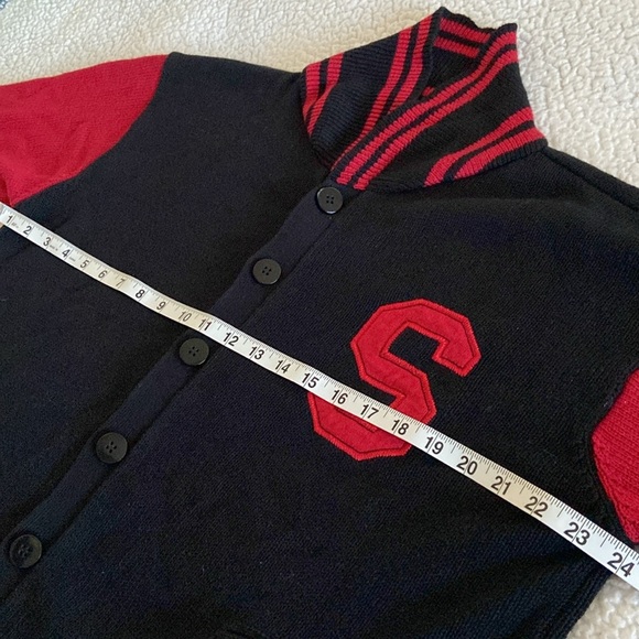 Bare Fox Vintage 50’s Style “S” Patch Varsity Cardigan  Button Down Size 2XL - Picture 8 of 8